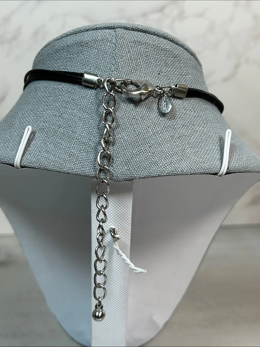 Chico's Gold and Silver Sunburst Pendant Necklace with Black Multi-Strand Cord